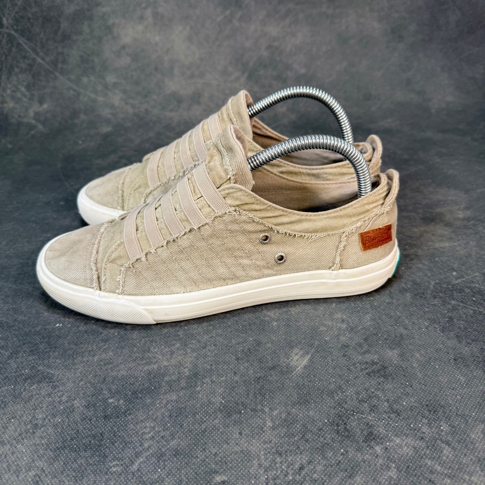 Blowfish Malibu Women's Slip On Sneakers Beige Canvas Casual Comfort Shoes